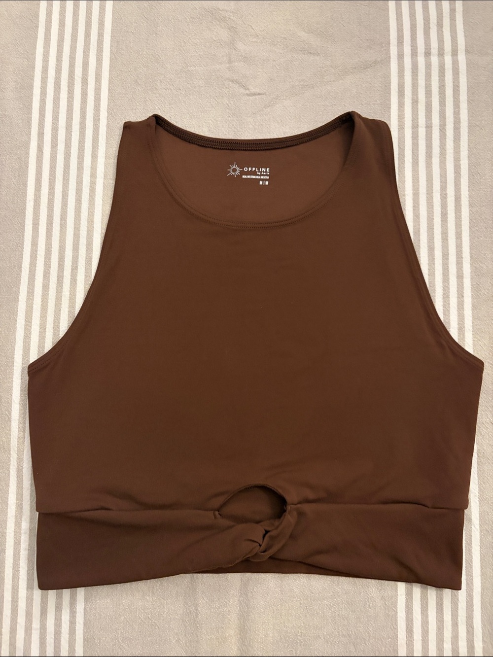 Offline by Aerie XTRA Twist Brown Crop